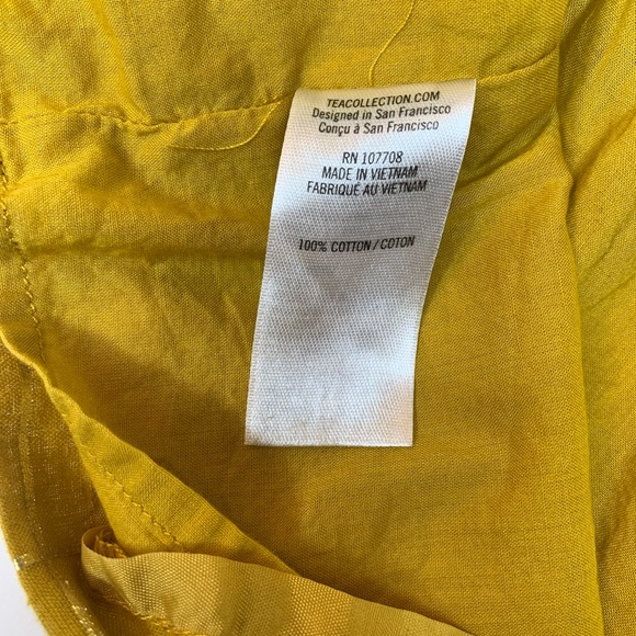 Girls Tea Collection Gold Ruffled Holiday Dress 01BL28-249 3/4 Sleeved Size 10 - Picture 9 of 10